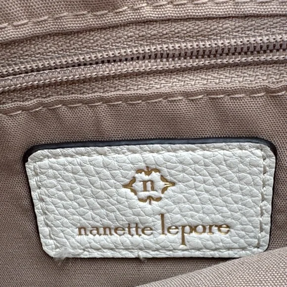 nanette lepore Cream Crossbody Bag with Zipper Accents - Picture 2 of 6